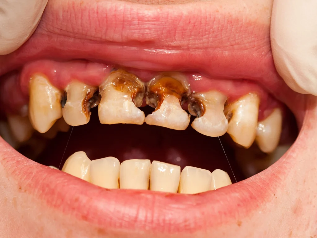 Damaged, infected and decayed teeth
