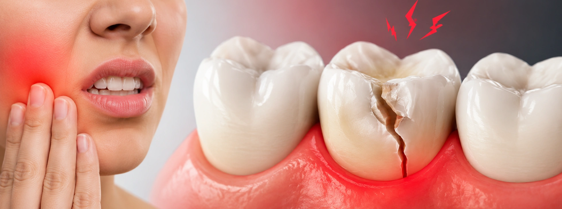 A Cracked or Chipped Tooth with Pain